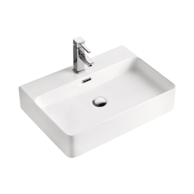 Vasque à poser rectangulaire -52 x 42 cm -Blanc brillant -SERA
