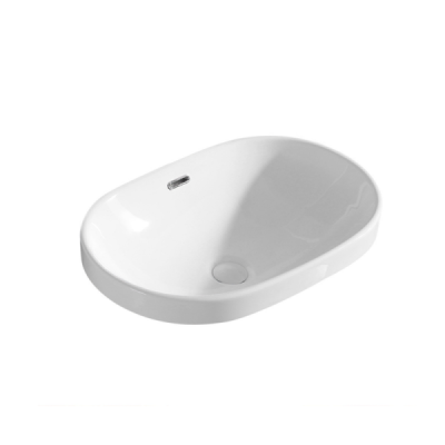 Vasque à poser ovale -60 x 40 cm -Blanc brillant -VELA CONFORT