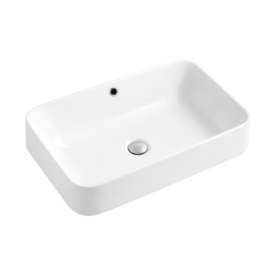 Vasque à poser rectangulaire -60 x 40 cm -Blanc -LIFA