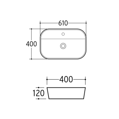 Vasque à poser ovale -61 x 40 cm -Blanc -NOXA