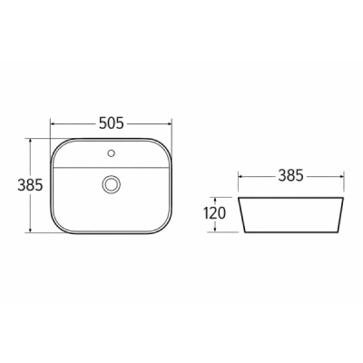 Vasque à poser ovale -50 x 38 cm -Noir -NOXA