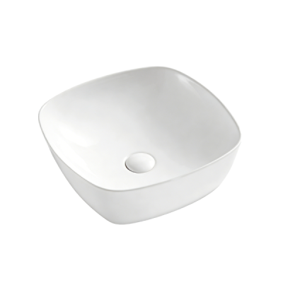 Vasque à poser carrée -41 cm -Blanc -SOPHIE