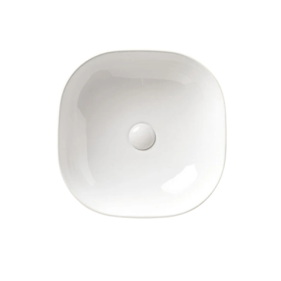 Vasque à poser carrée -41 cm -Blanc -SOPHIE