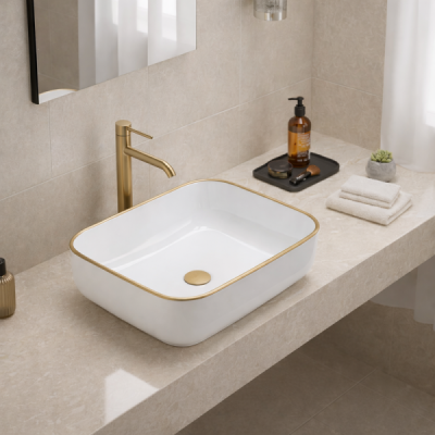 Vasque à poser rectangulaire - 50 x 39 cm -  AURIS