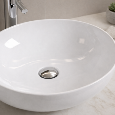 Vasque à poser arrondie -52 x 39,5 cm - ELORA