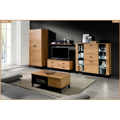 Commode vitrine - L.131 x H.131 x P.40 cm - JONSON