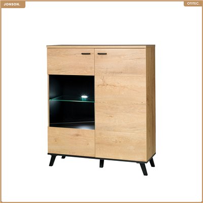 Commode vitrine - L.101 x H.121 x P.40 cm - JONSON