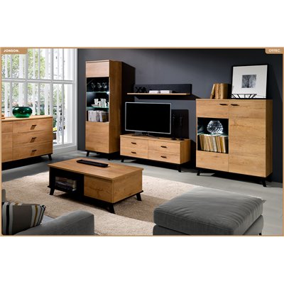 Commode vitrine - L.101 x H.121 x P.40 cm - JONSON