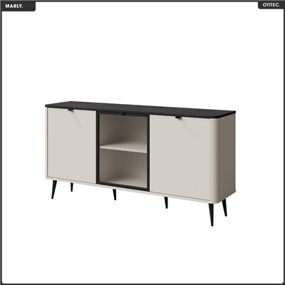 Commode vitrine - L.160 x H.82 x P.40 - MARLY