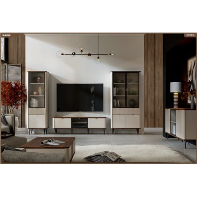 Armoire vitrine - L.56 x H.191 x P.42 - MARLY