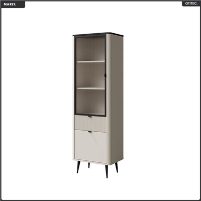 Armoire vitrine - L.56 x H.191 x P.42 - MARLY