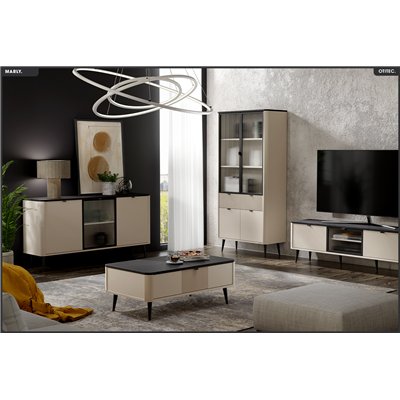 Armoire vitrine - L.90 x H.191 x P.42 - MARLY