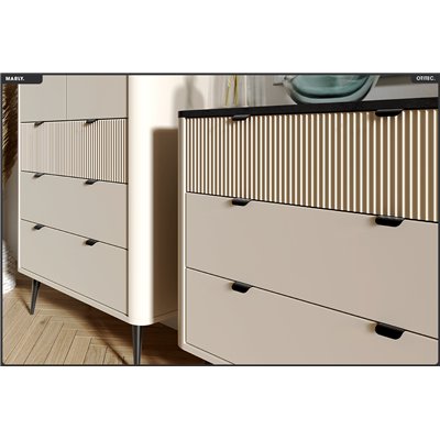 Armoire basse - L.90 x H.142 x P.40 - MARLY