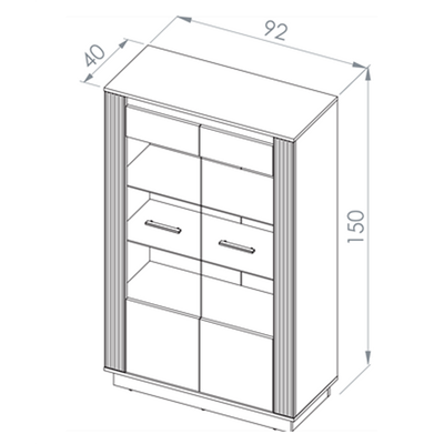 Armoire - H.141 x L.92 x P.40 cm - URY