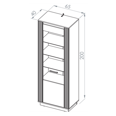 Armoire - H.200 x L.65 x P.40 cm - URY