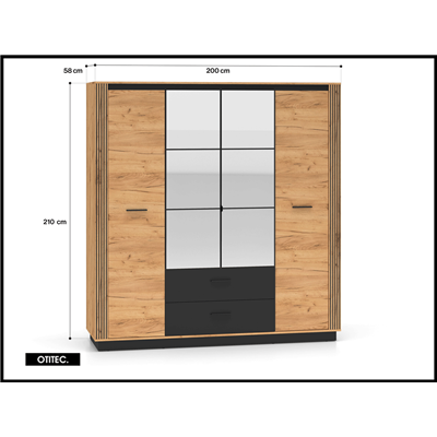 Armoire - H.210 x L.200 x P.58 cm - URY