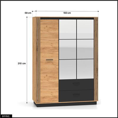 Armoire - H.210 x L.151 x P.58 cm - URY