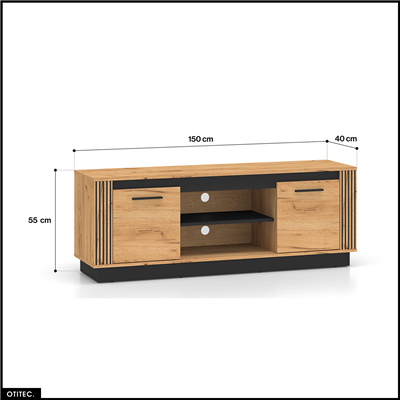 Meuble TV - H.55 x L.150 x P.40 cm - URY