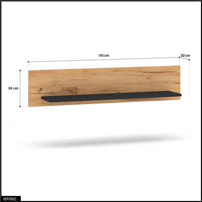 Étagère murale - H.24 x L.22 x L.110 cm - URY