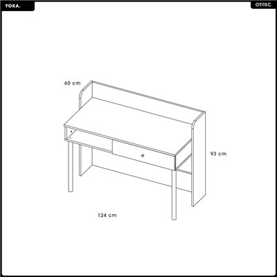 Bureau - L.124 x H.93 x P.60 - YOKA