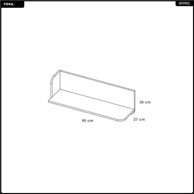 Étagère murale - L.90 x H.30 x P.27 - YOKA