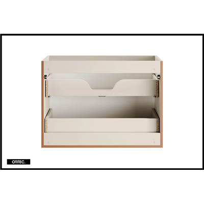 Meuble sous vasque de 80 cm - 2 tiroirs - ASTRA