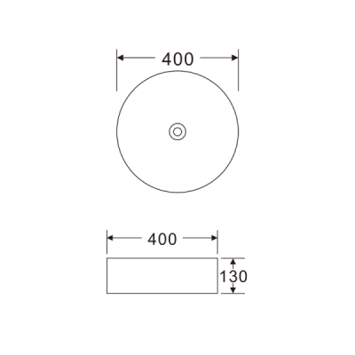 Vasque à poser ronde -40 cm -Noir effet pierre rainuré blanc -KALEO STONE