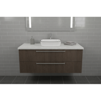 Vasque à poser rectangulaire -45,5 x 32 cm -Blanc brillant liseré noir -NERYS