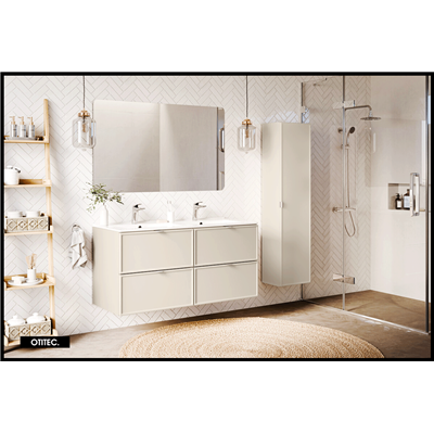 Colonne de salle de bain - 140 cm - Cachemire Mat - 1 porte - ASTRA