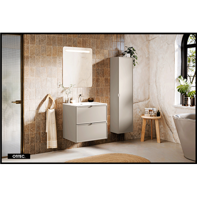 Colonne de salle de bain - 140 cm - Cachemire Mat - 1 porte - ASTRA