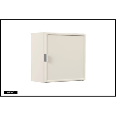 Cube de rangement haut de salle de bain - 35x35 cm - Cachemire Mat - 1 porte - ASTRA