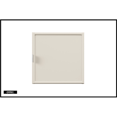 Cube de rangement haut de salle de bain - 35x35 cm - Cachemire Mat - 1 porte - ASTRA