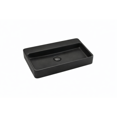 Vasque à poser rectangulaire -60,5 x 41,5 cm -Noir mat -ZAYRA
