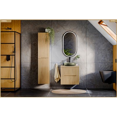 Meuble sous-vasque - L.60 x H.57 x P.45,8 cm - CREMA