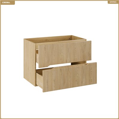 Meuble sous-vasque - L.80 x H.57 x P.45,8 cm - CREMA