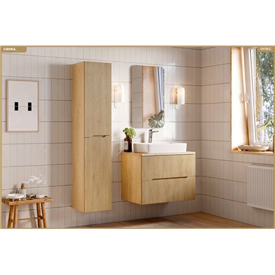 Meuble sous-vasque - L.80 x H.57 x P.45,8 cm - CREMA