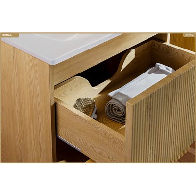 Meuble sous-vasque - L.80 x H.57 x P.45,8 cm - CREMA