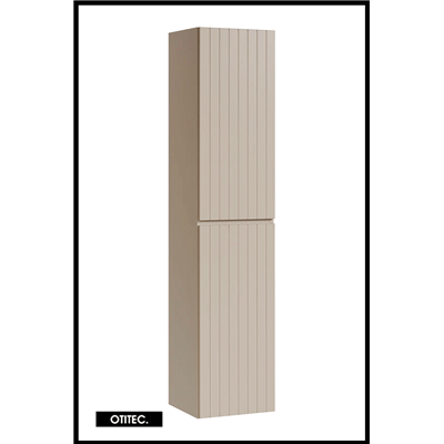 Colonne de salle de bain de 160 cm - Cachemire Mat - 2 portes - MINO