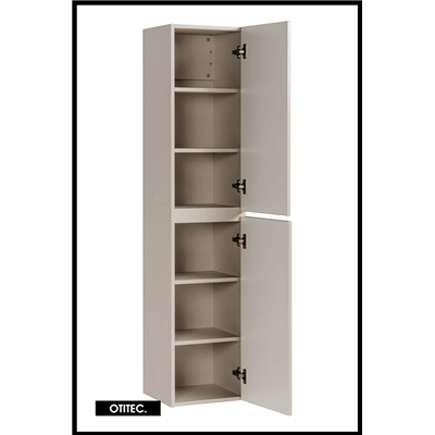 Colonne de salle de bain de 160 cm - Cachemire Mat - 2 portes - MINO