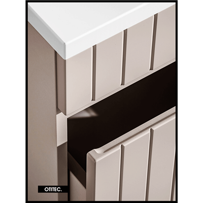 Meuble sous vasque de 60 cm - Cachemire Mat - 1 tiroir - MINO