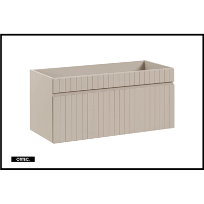 Meuble sous vasque de 100 cm - Cachemire Mat - 1 tiroir - MINO