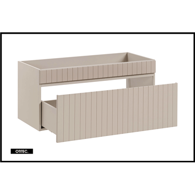 Meuble sous vasque de 100 cm - Cachemire Mat - 1 tiroir - MINO