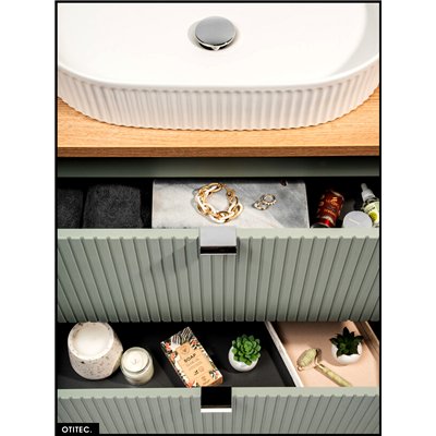 Meuble sous vasque - 60 cm - 2 tiroirs - ROSEAU