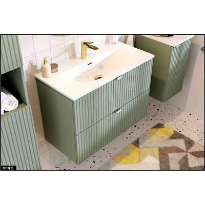 Meuble sous vasque - 80 cm - 2 tiroirs - ROSEAU