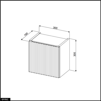 Meuble haut - 30 x 30 cm - 1 porte - ROSEAU