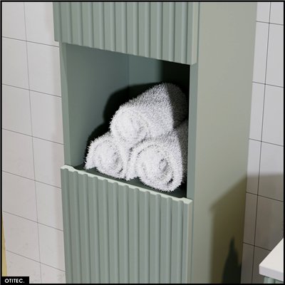 Colonne de salle de bain - 30 x 140 cm - 2 portes - ROSEAU