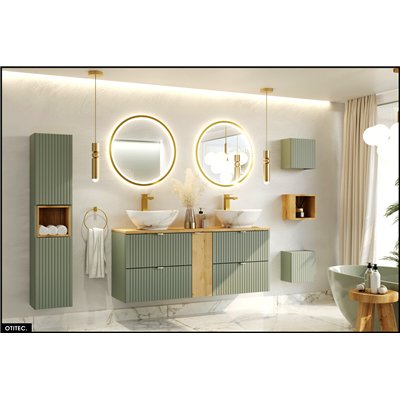 Colonne de salle de bain - 30 x 140 cm - 2 portes - ROSEAU