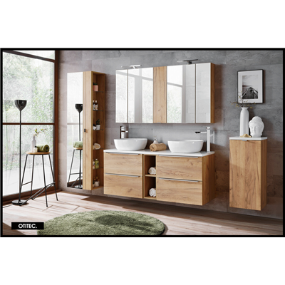 Meuble haut de salle de bain de 75 cm - Oak - 1 porte - LISOA