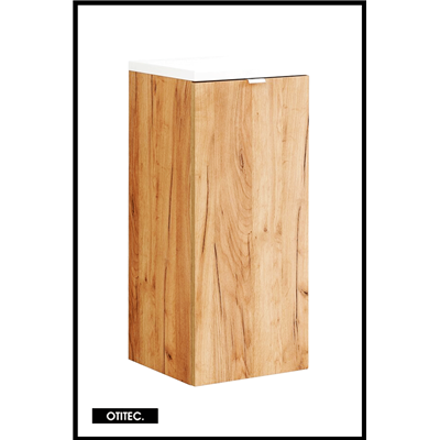 Meuble bas de salle de bain - 80 cm - Oak - 1 porte - LISOA
