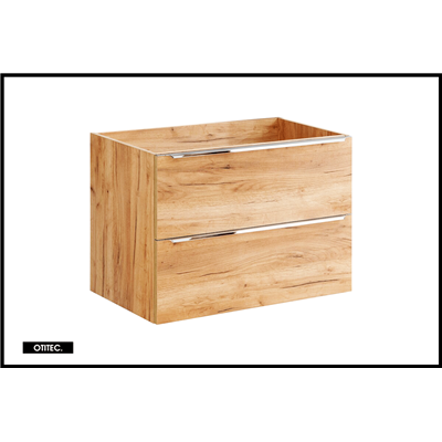 Meuble sous vasque de 80 cm - Oak - 2 tiroirs - LISOA